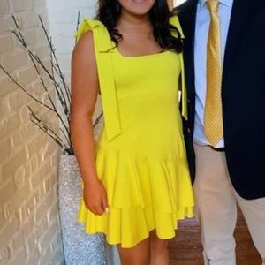 Elliatt Lucky Bow Dress Citrine